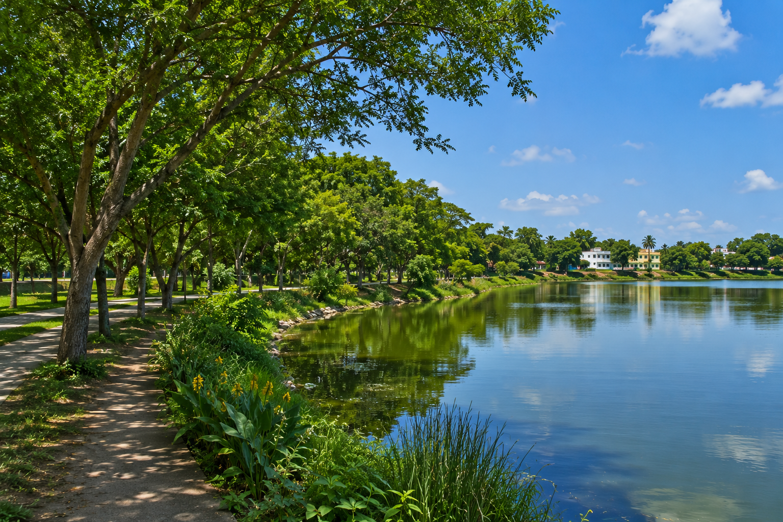 Environmental work at Sadahalli Lake